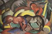 Franz Marc Three Horses (mk34) painting